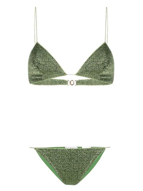 Buy Oseree Umiere Triange Ame Bikini Green At 40 Off Editorialist