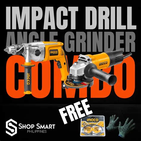 Ingco Combo Angle Grinder W Plus Impact Drill W B Lazada Ph