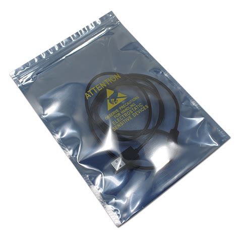 Custom Open Top Cleanroom Foil Aluminium Antistatic Ziplock Moisture