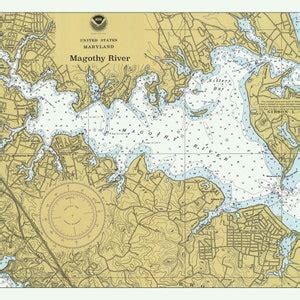 Magothy River Map 1977 Nautical Chart Print - Etsy