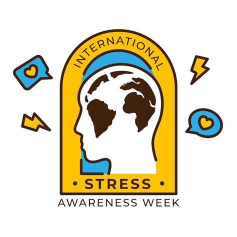 Premium Vector International Stress Awareness Week Illustration