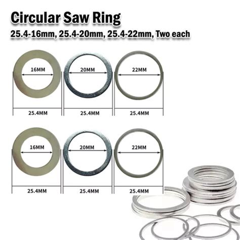 ENSEMBLE DE 6 Pi Ces Polyvalent Pour Bagues De Lame De Scie Circulaire