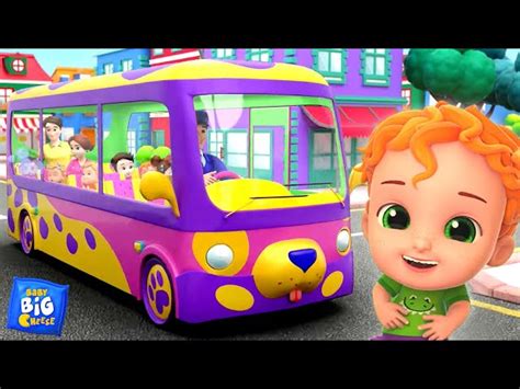 Wheels On The Bus Go Round And Round, Vehicle Rhymes for Children by ...