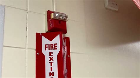 New Fire Alarm System At An Elementary School Old System Still In