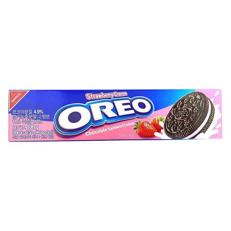 Oreo Strawberry Creme Sandwich Cookies Korea Edition Cardpopusa