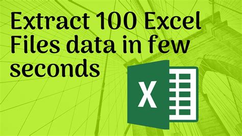 How To Extract Data In Excel Extract Data From Multiple Files In