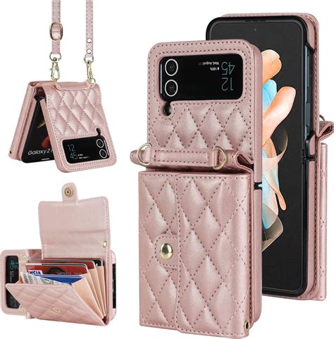 Xnxcevi Crossbody Wallet Case For Samsung Galaxy Z Flip 3 With Rfid Blocking Card