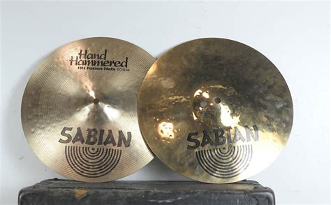 Sabian 13 HH Hand Hammered Fusion Hi Hat Cymbals 887g 1467g Reverb