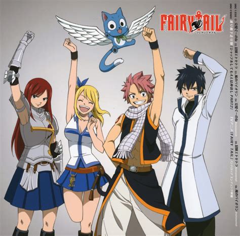 Fairy Tail【ルーシィ・ハートフィリア エルザ・スカーレット ナツ・ドラグニル ハッピー グレイ・フルバスター】 壁紙