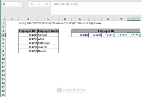 How To Convert Multiple Rows To Single Row In Excel 5 Methods