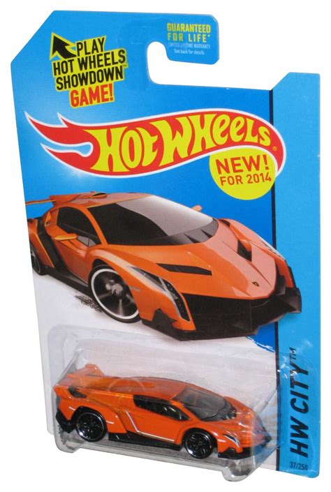 Hot Wheels HW City Orange Lamborghini Veneno Car Walmart