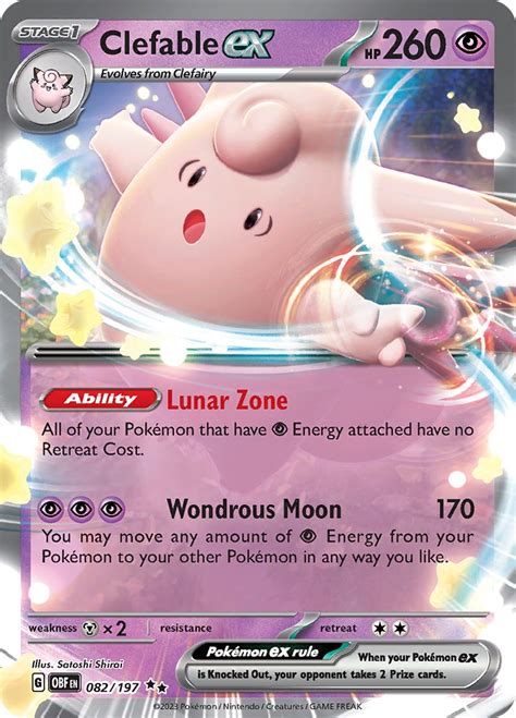 Clefable Ex SV03 Obsidian Flames Pokemon