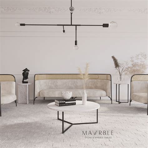 Carrera Marble Coffee and Side Table