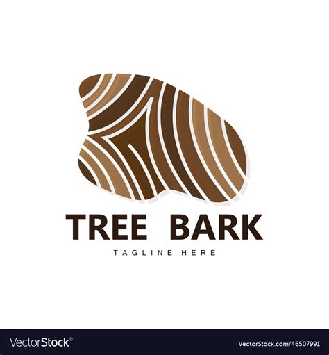 Wood layer logo tree bark structure design forest Vector Image