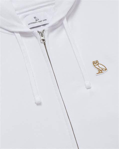 Classic Full Zip Hoodie White Octobers Very Own