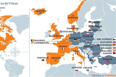 Haut Imagen Carte Des Pays Membres De L Otan Fr Thptnganamst Edu Vn