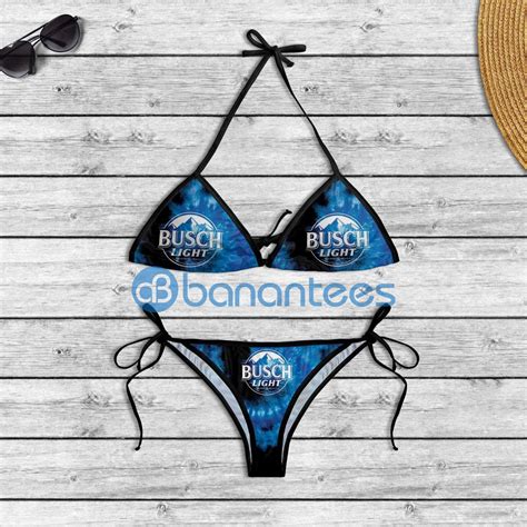 Busch Light Tie Dye Blue String Bikini Summer Set Swimsuit For Beer Lover Banantees