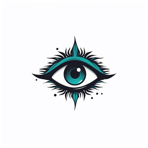 Premium AI Image | flat color eye logo vector