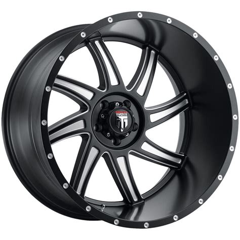 Set 4 American Truxx AT162 Vortex 20x10 6x5 5 24mm Black Milled