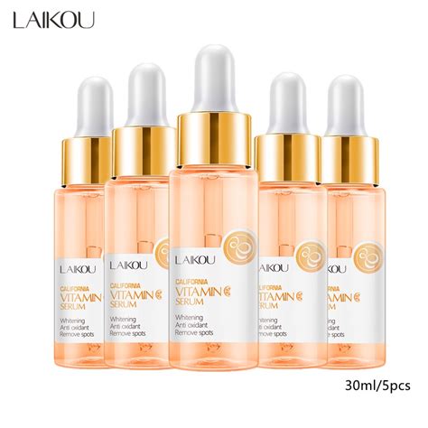 5pcs LAIKOU Vitamin C Serum Brightening Whitening Anti Freckle Facial