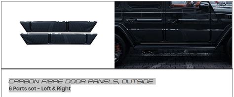 Keyvany G Wagon Carbon Fiber Door Panels Outside 6 Parts Set Left And Right