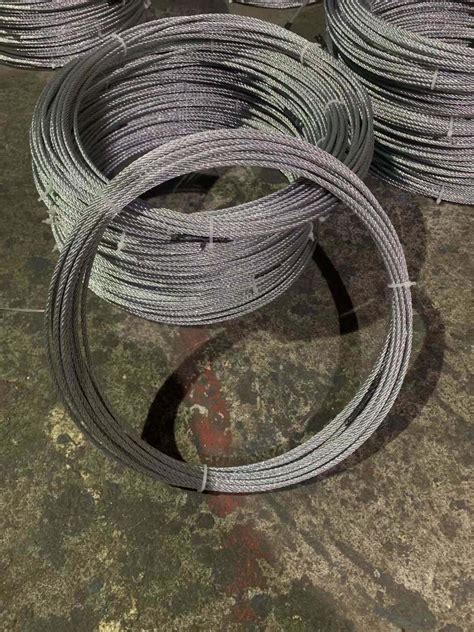 Aircraft Cable Vinyl Coated Steel Cable 7x7 7x19 Galvanized Steel Wire Rope For Fall Protection