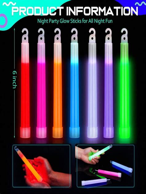 6pcs Ultra Bright 6 Inch Glow Sticks Emergency Bright Chem Glow