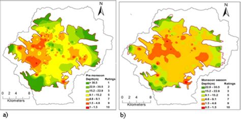 Groundwater Table Map Of Kathmandu Valley For A Pre Monsoon Period B