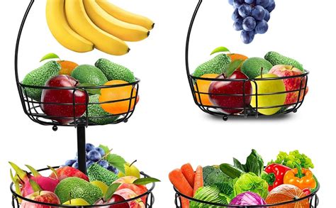 Amazon Scnve Fruit Basket Tier Fruit Bowl With Banana Hanger