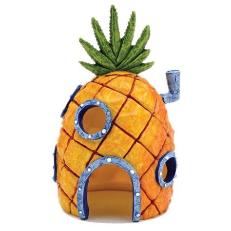 Casa Piña De Bob Esponja 14x9 Cm Decoración Para Acuarios