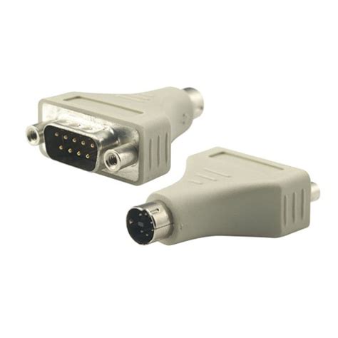 Adapter, DB9 Male/MiniDin6 (PS/2) Male, Molded - Compatible Cable Inc