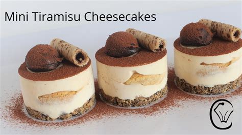 Best Mini Tiramisu Cheesecakes Topped With Dark Chocolate Ganache