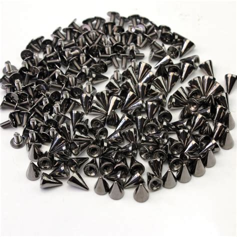 Aliexpress Buy 100x 10mm Punk Gun Black Metal Alloy Cone Spikes