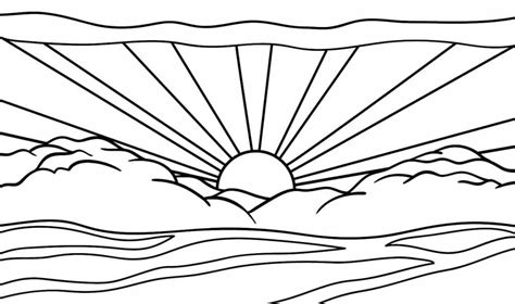 Desenhos Por Do Sol - Desenho do pôr do sol para colorir e imprimir desenhos do animal