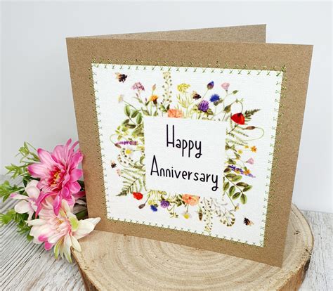 Anniversary Card Happy Anniversary Wildflower To You Both