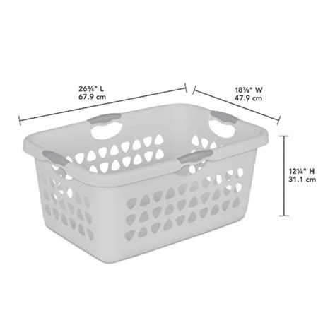 Sterilite 2 Bushel Ultra Laundry Basket Plastic Cement Free Shipping