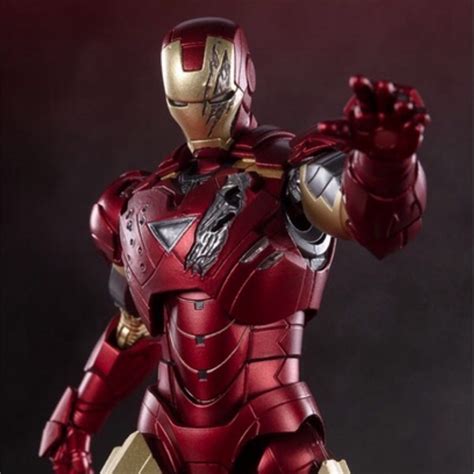 S H Figuarts Iron Man Mark 6 Battle Damage Edition Avengers Shf ไอรอนแมน Marvel ฟิกเกอร์แท้