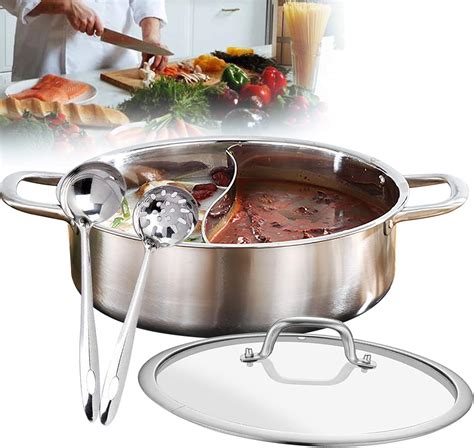 Buy Yiyibyus Food Grade Stainless Steel Shabu Shabu Hot Pot With Divider Lid For Induction