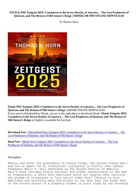 [PDF Download] Zeitgeist 2025: Countdown to the Secret Destiny of ...