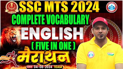 English Vocabulary Marathon Class English Marathon For Ssc Mts Cgl