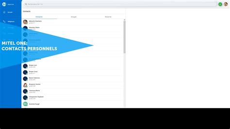 Mitel One Contacts Personnels MiVoice Office 400 YouTube