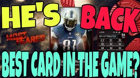 Calvin Johnson Is Back Will Dominate Gameplay Most Feared Review