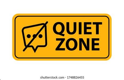 Quiet Zone Sign On White Background Stock Vector (Royalty Free ...