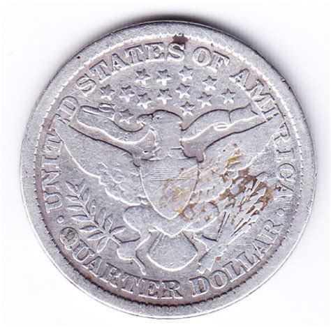 Estados Unidos Moneda 1 4 Dolar Barber Plata 1899 KM 114 F