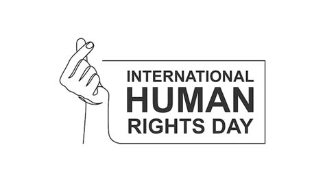 Premium Vector Human Rights Day Line Art Illustration