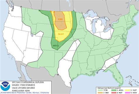 Storm Prediction Center Jul 26 2015 1730 UTC Day 2 Convective Outlook