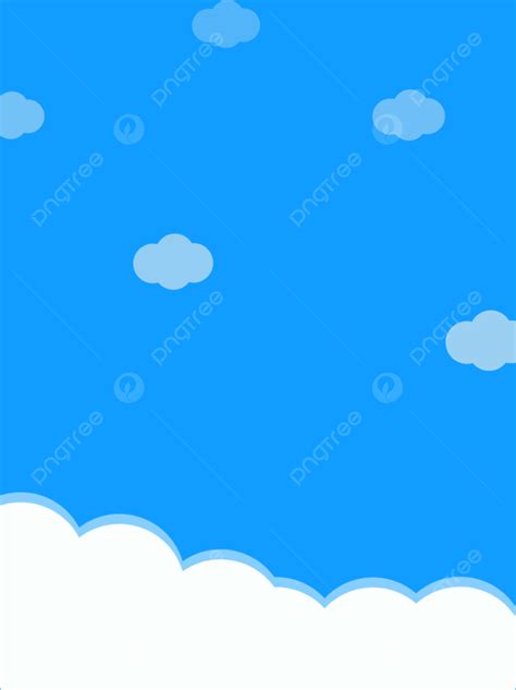 Background Kartun Langit Biru Dengan Latar Belakang Awan Putih Langit Biru Awan Putih Biru