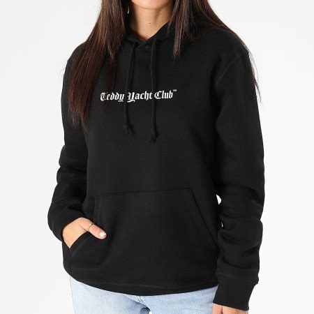 Teddy Yacht Club Sweat Capuche Femme Art Series Dripping Pink Noir