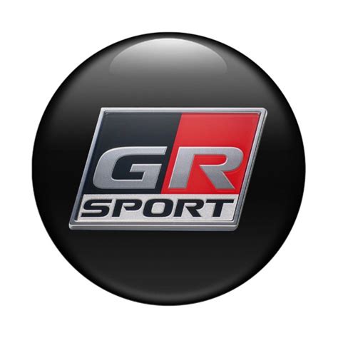 Toyota Gr Sport Emblem Silicone Sticker Black Domed Emblems