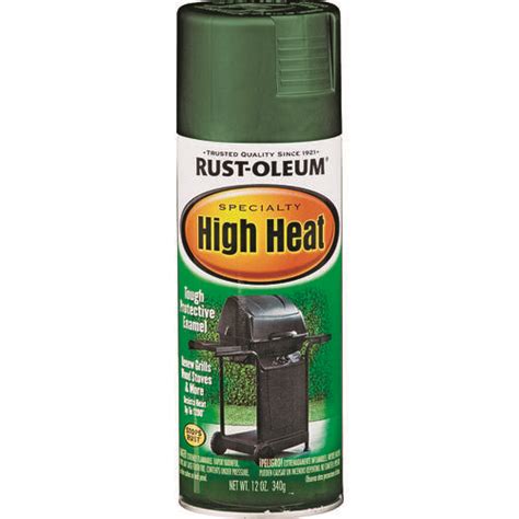 Rust Oleum High Heat Spray Paint Satin Green Oz Aerosol Can